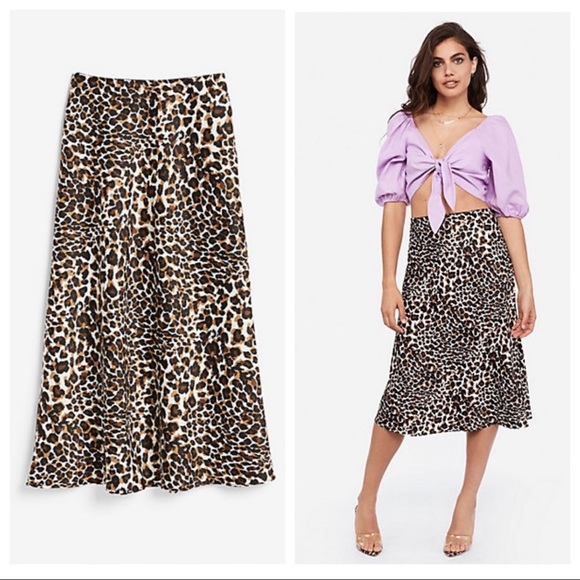express leopard skirt